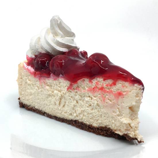 New York Style Cherry Cheesecake Slice