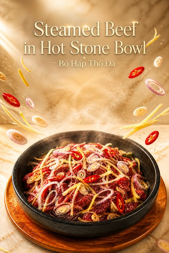 RP07 - Hot Stone Bowl Beef Platter - Mẹt Bò Thố Đá Nóng