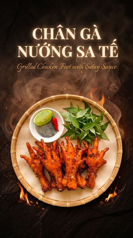 SD13 - GRILLED CHICKEN LEG WITH SATAY - Chân Gà Nướng Sate