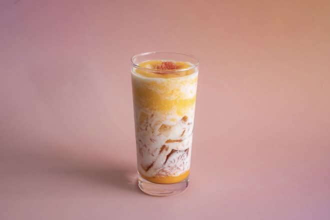 Mango Smoothie w/ Jasmine Tea Jelly