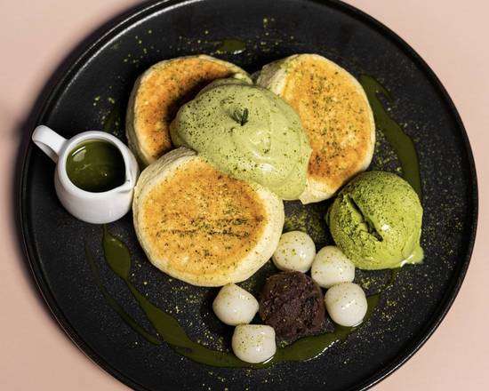 Matcha Mochi Soufflé Pancake