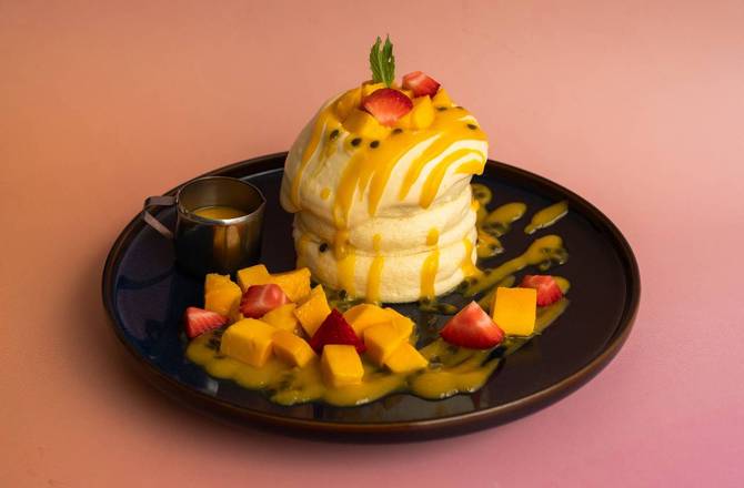 Seasonal Special - Mango Passionfruit Tiramisu Soufflé Pancake