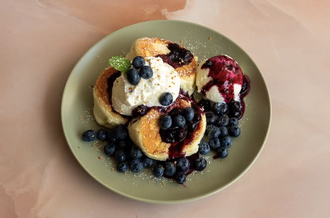 Summer Special - BC Blueberry Honey Ricotta Soufflé Pancake
