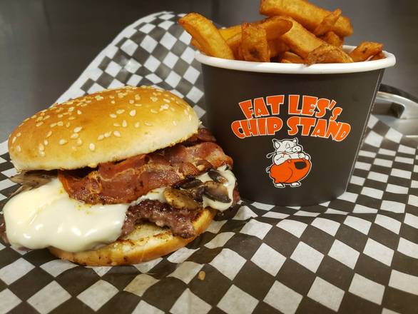 Deluxe Mushroom Swiss Burger