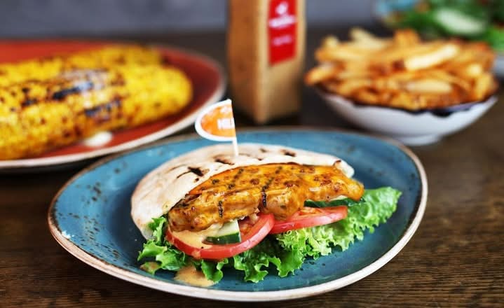 Peri Chicken Pita with 1 Side