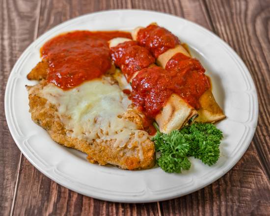 2. Breaded Chicken with Manicotti