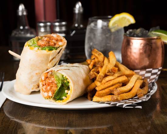 Spicy Chicken Wrap w/ Crispy Chicken & Fries