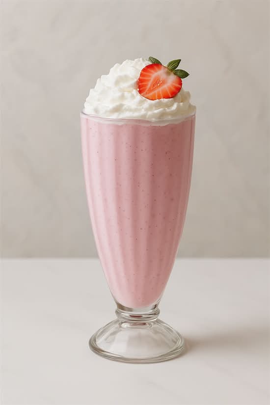 Strawberry Milkshake (Freshly Homemade)