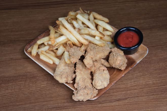 Six Chicken Tenders + Fries