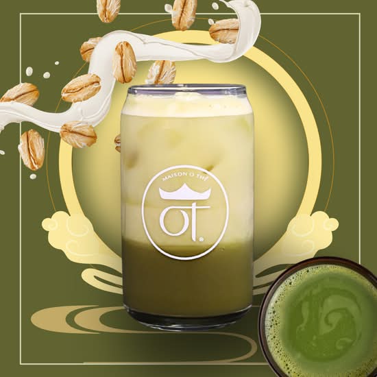 Midori Matcha with Oat Milk / Matcha Midori au lait d'avoine