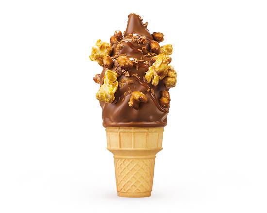 Cornet de crème glacée éclatée
