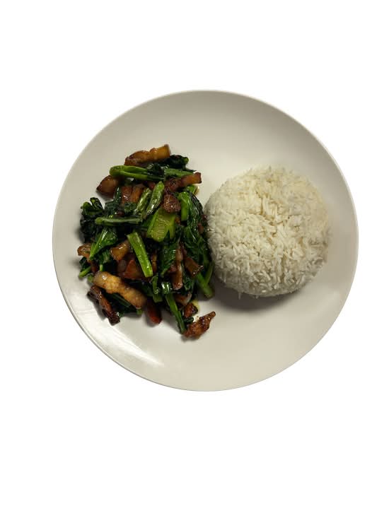 Pad Kha Na Moo Krob (Crispy Pork Belly)