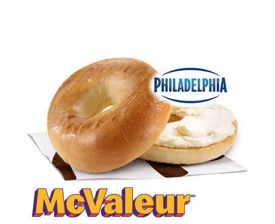Bagel nature, produit fromage à la crème original [370.0 Cal]