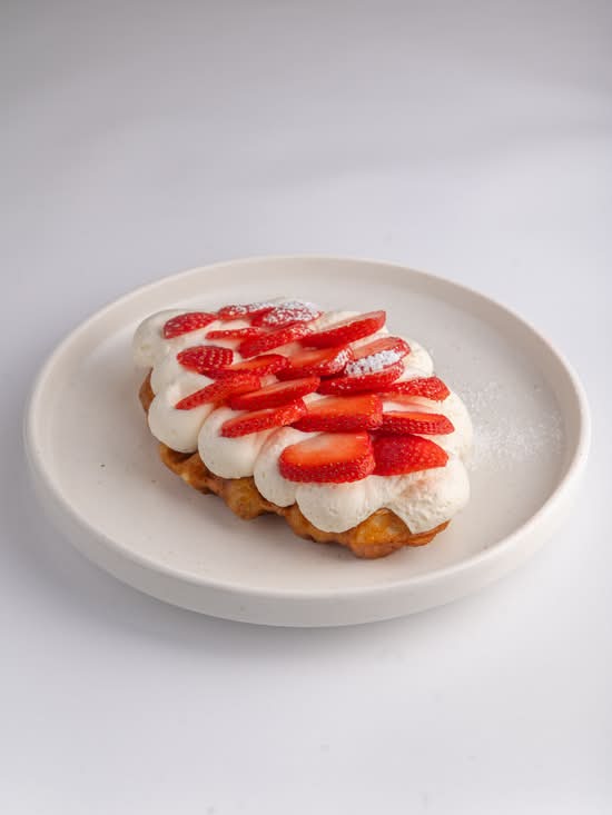 Strawberry Milk Cream Croffle