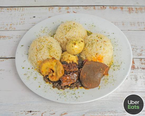 White Rice with Ayamase Stew