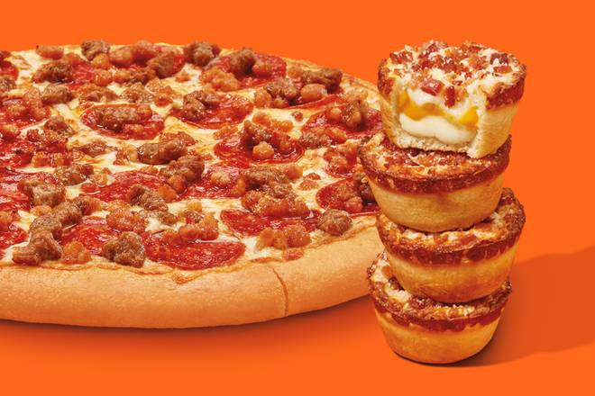 3 Meat Treat Pizza & Crazy Puffs Bundle