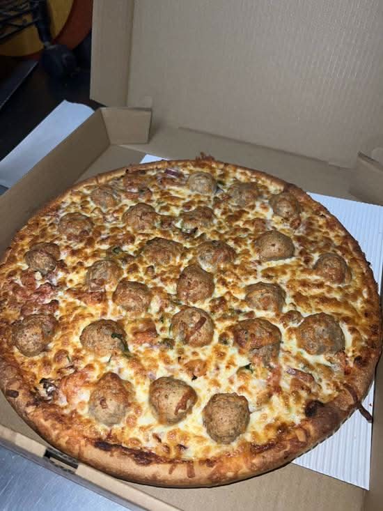 Mini Meat Balls Pizza