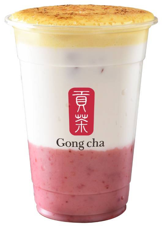 Crème Brulee Strawberry Latte