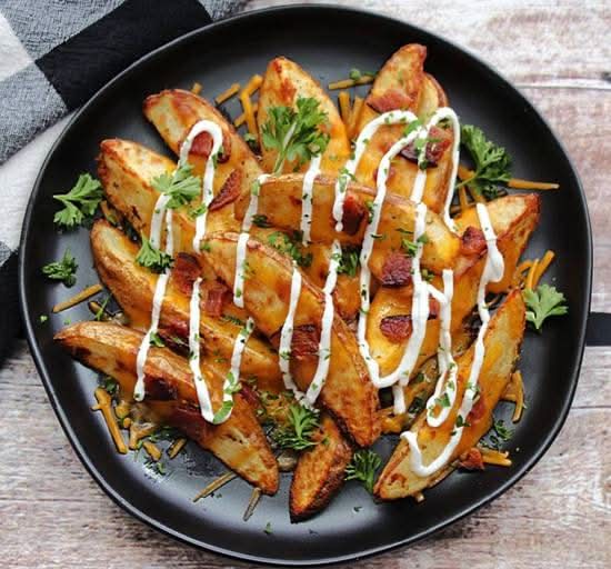 Loaded Indian Style Potato Wedges