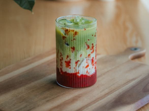 Strawberry Matcha Latte