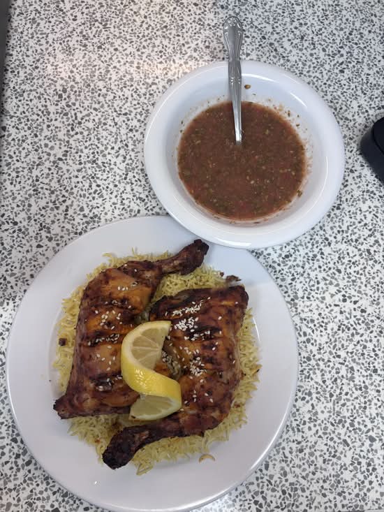 Chicken Leg Roast with Biryani Rice