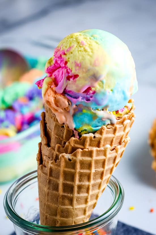 Waffle Cone Double Scoop Ice Cream