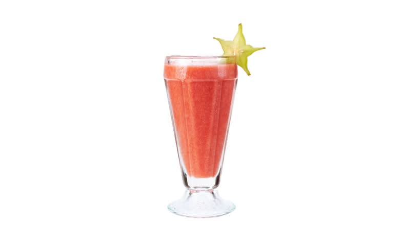 Cocktail thé glacé fraises-mangue / Coocktail strawberry-mango iced tea