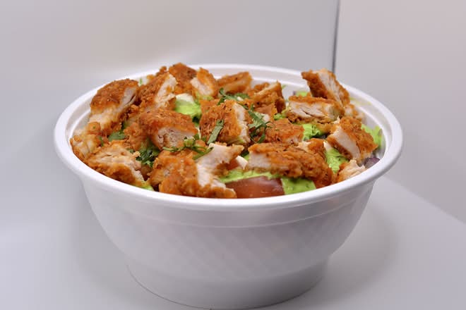 Fried Desi Chicken Rice Bowl
