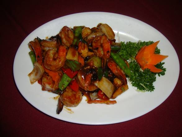 27. Crevettes à la de Fèves Noires / Black Bean Sauce Shrimps