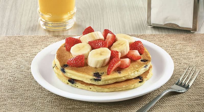 DOUBLE BERRY BANANA PANCAKES A LA CARTE