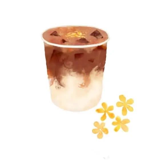 Osmanthus Oolong Coffee Latte