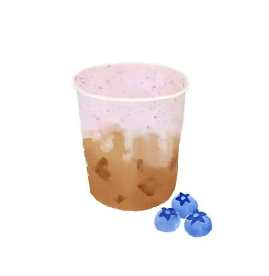 Iced Blueberry Cloud Latte