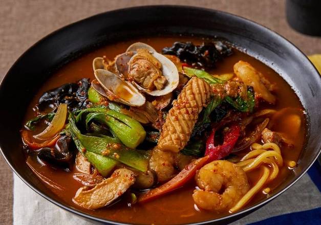 KBT Spicy Seafood Jam-Pong with Rice Bowl, Kimchi 50g+ Dakwang (50g)