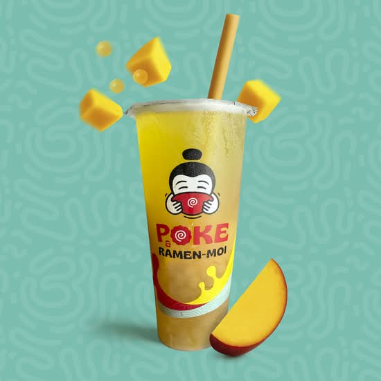 Mango bubble tea