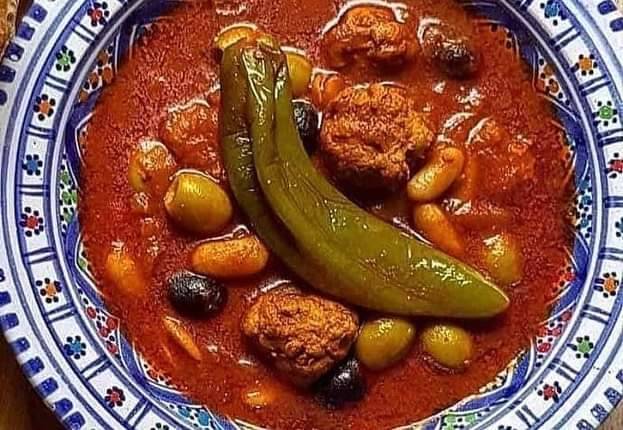 Loubia avec boules d agneau