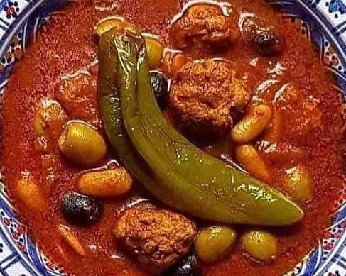 Loubia avec boules d agneau