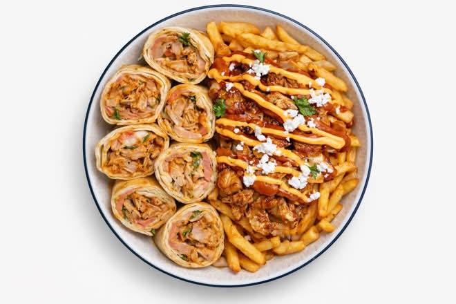 Butter Chicken Bites and Messy Bowl