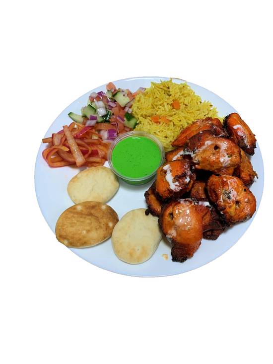 Chicken Tikka Rice Bowl with Mini Naan
