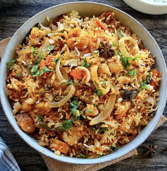 Saffron veg biryani