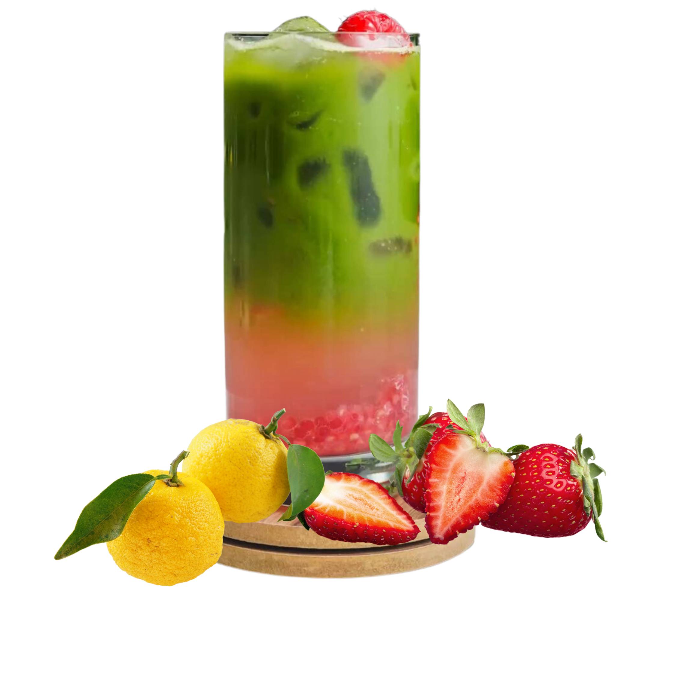Strawberry Matcha Yuzu Ade