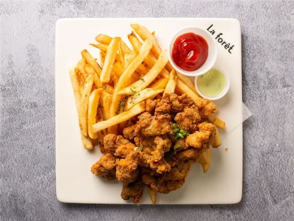 Fried Chicken with French Fries
