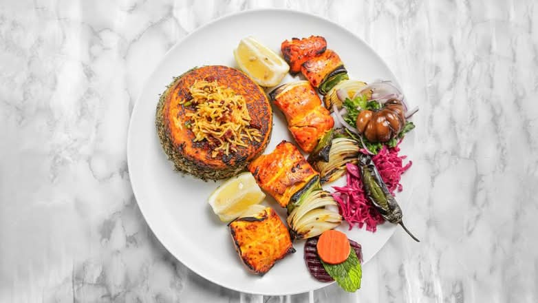 Sabzi Polo with grilled salmon / سبزی پلو با ماهی کبابی
