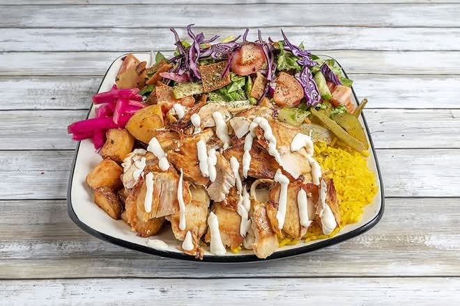 1- Assiette Shawarma Au Poulet / 1- Chicken Shawarma Plate