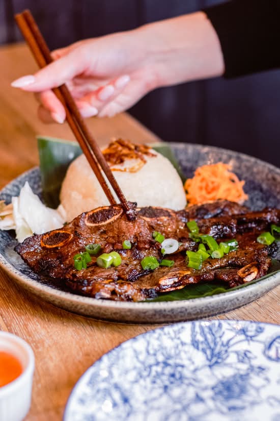 BBQ Beef Short Ribs on Rice