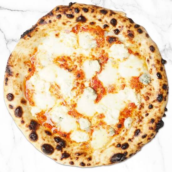 Quattro Formaggi Pizza-4-Cheese Quattro Formagg -Wood Fired Pizza