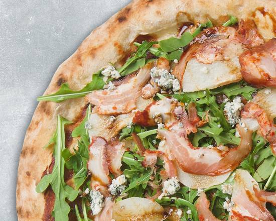 Pancetta Pear Arugula Pizza