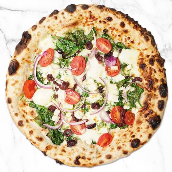 Mediterranea Pizza - Feta Cheese & olive Oil Neapolitan Style