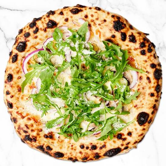 Ruchetta Pizza - Creamy Alfredo Neapolitan Style