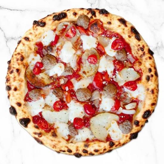 Italian Meatball Pizza – Caramelized Onion & Roasted Pepper