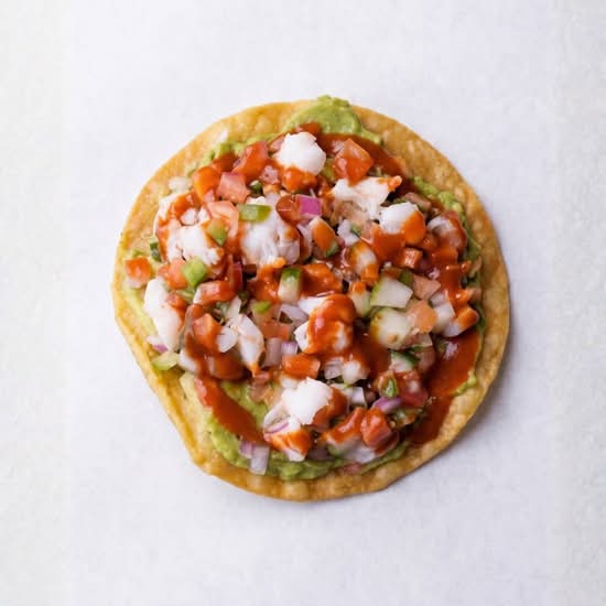 Tostada en Camarón Taco